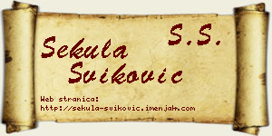 Sekula Šviković vizit kartica